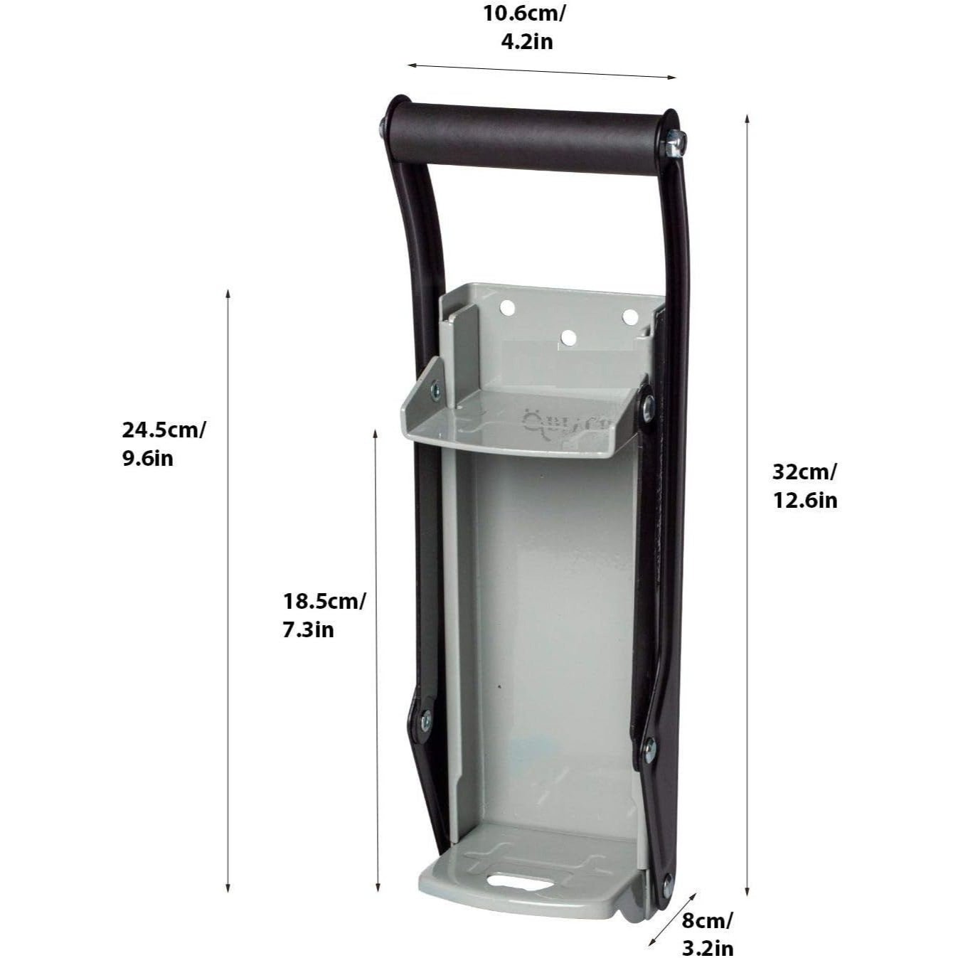 Heavy-Duty Can Crusher for Beer - Wall-Mounted 16oz/500ml Tool with Bottle Opener, Non-Slip Grip Handle, and Easy Setup (Silver)