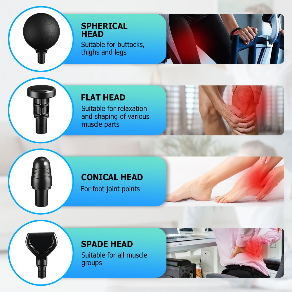 Massage Gun Deep Tissue, Muscle Percussion Massager, Portable Handheld Quiet Brushless Motor with LCD Touch Screen, 8 Heads for Shoulder Body Back Relaxation. Father's Day Gift