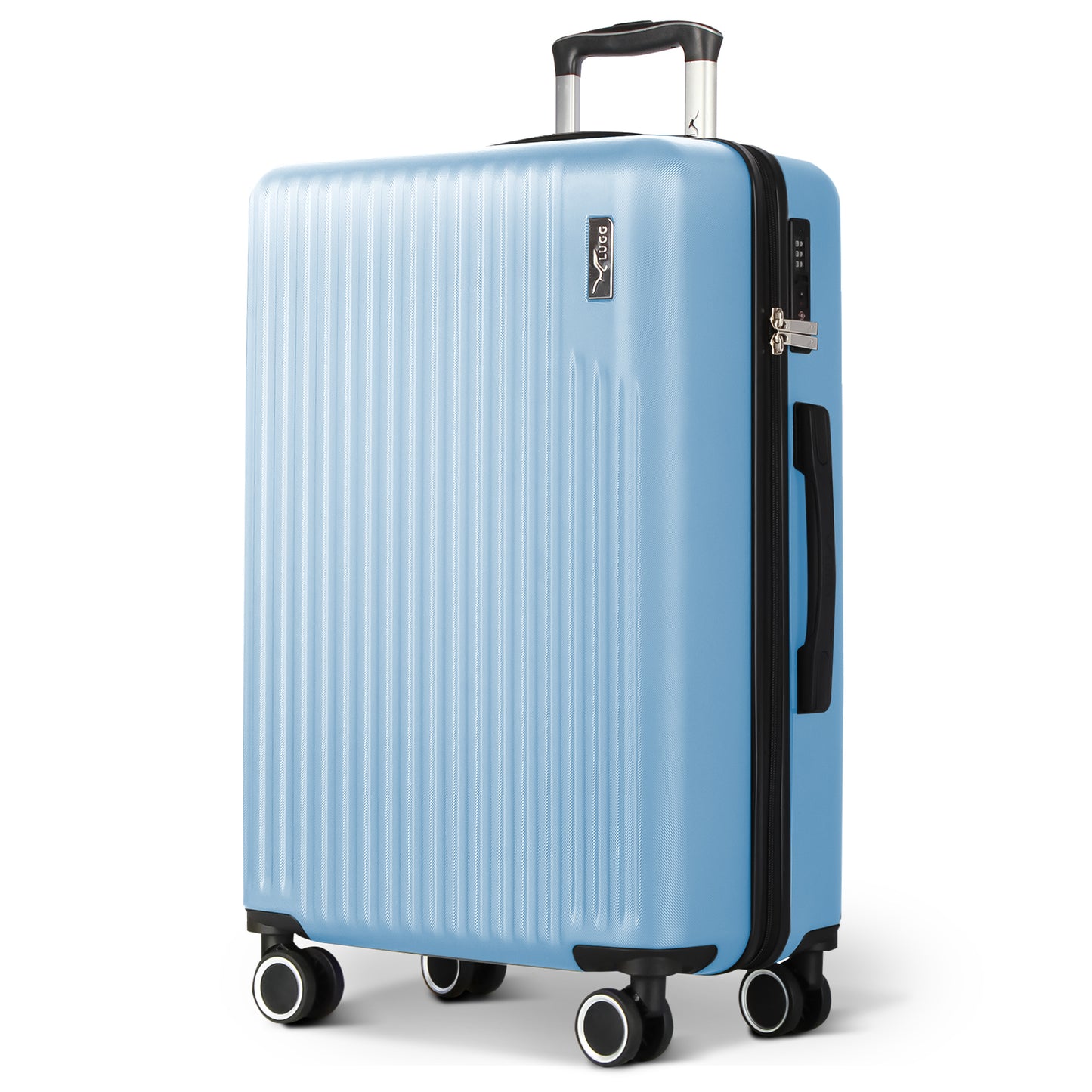 LUGG 76.5 x 50.5 x 30cm Vacay Suitcase ABS Luggage with TSA Indent Lock, Aluminium Trolley Handle, 360° Spinner Wheels, Water-Resistant & Durable Material - Airline Compatible (28inch)