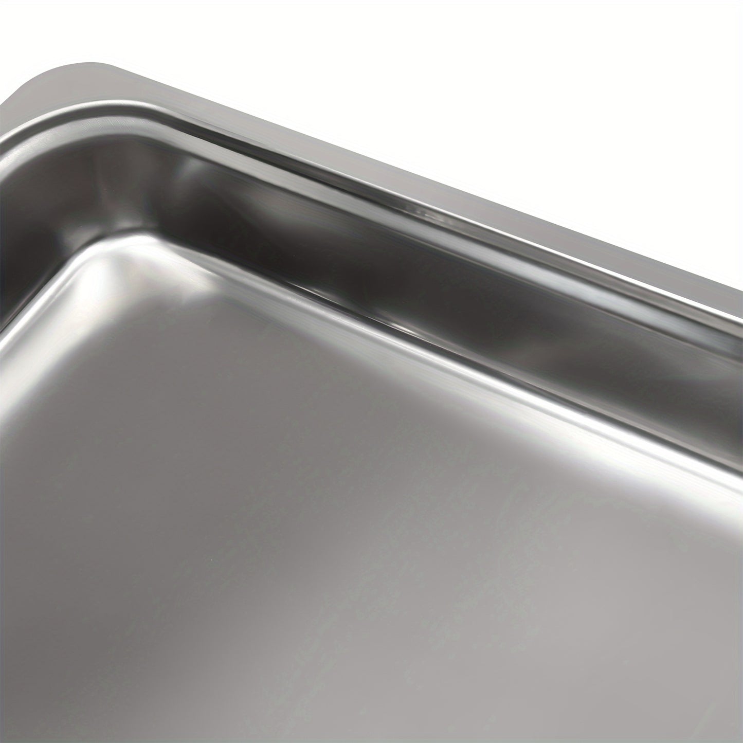 4pcs Stainless Steel Insulated Buffet Tray Set - High-grade Glass Lid + Removable Non-slip Feet, Essential for Banquet/ buffet/ wedding/ picnic, Easy to Clean and Save Space, Dual-use for Commercial and Domestic Use