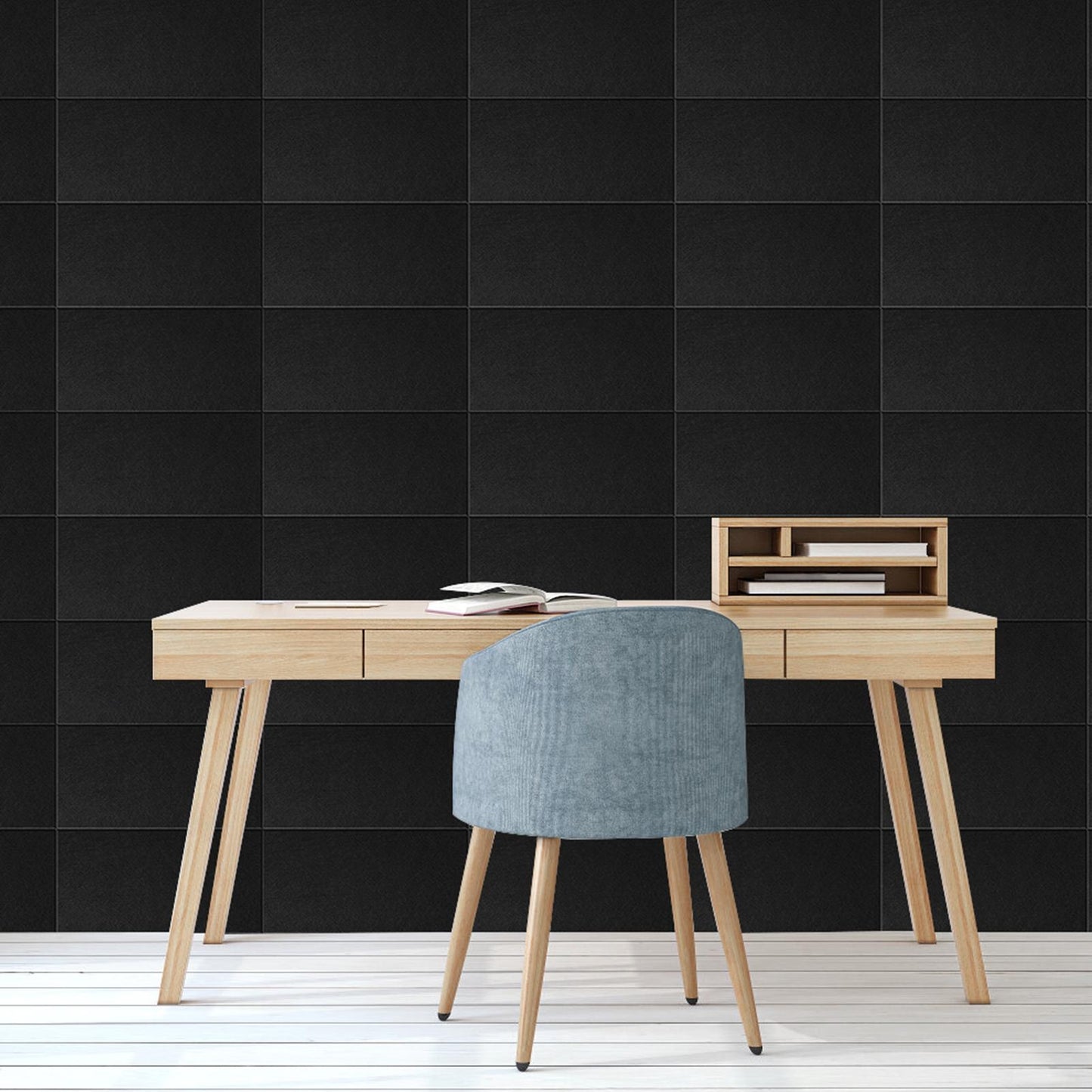 16pcs Self-adhesive Acoustic Panels, Self-adhesive Soundproofing Panels, Recording Studio Soundproofing Panels, High Density 400kg/m³, Suitable For Recording Studios, Bars, KTVs, 60cm X 30cm X 0.9cm