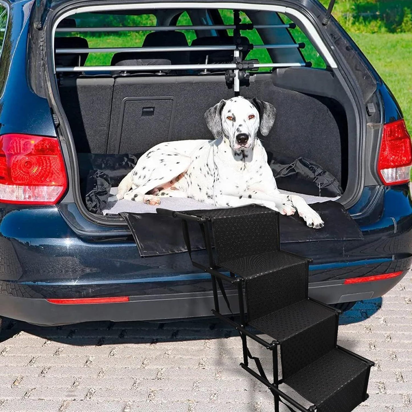 4 Step Stairs Folding Portable Dog Ramp Boot Access Ladder for Pet Dog Cat