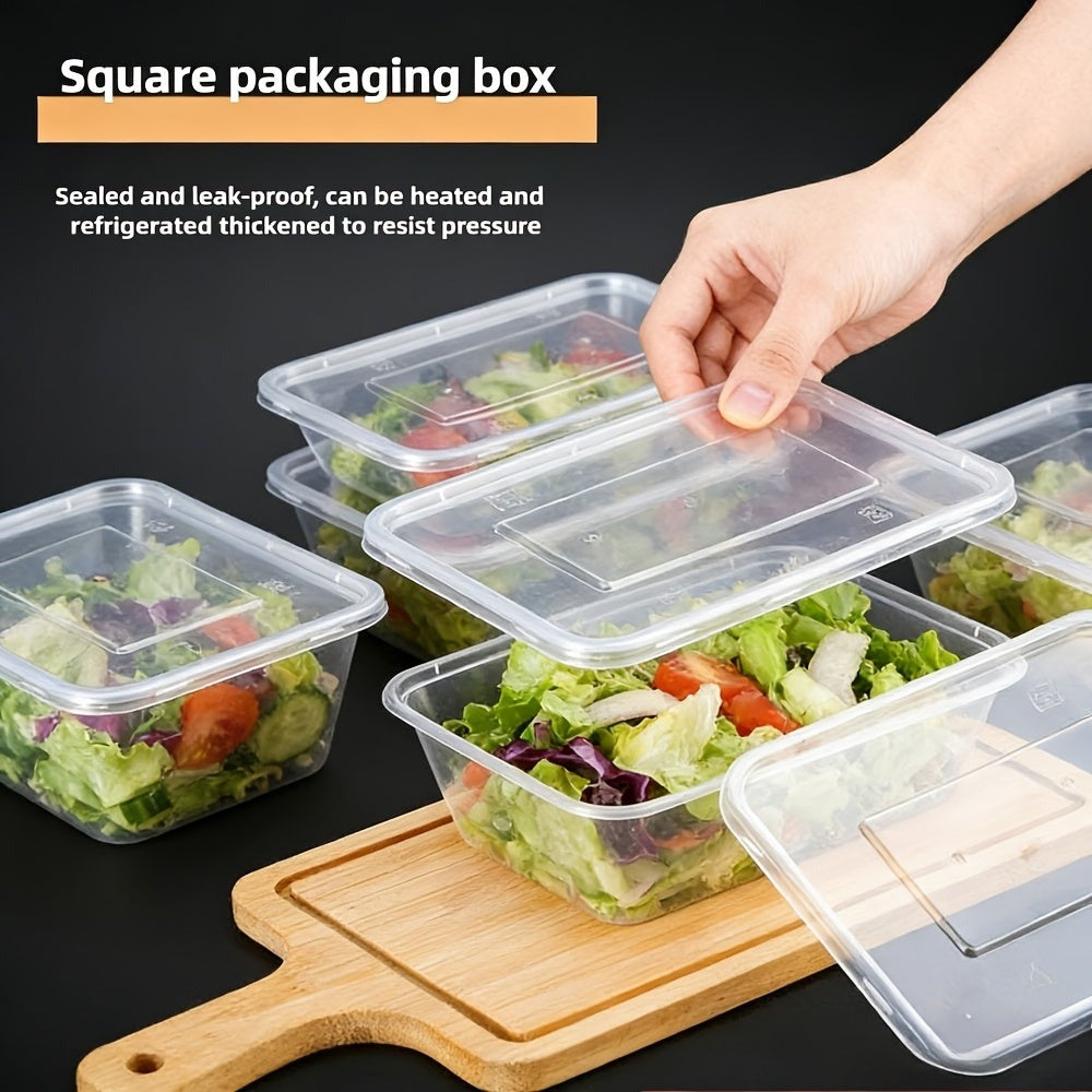 Disposable Food Containers with Lids 750ml – 40/60/100 Pack Microwave & Dishwasher Safe Leak-Proof Boxes for Salads, Fruits & Meal Prep