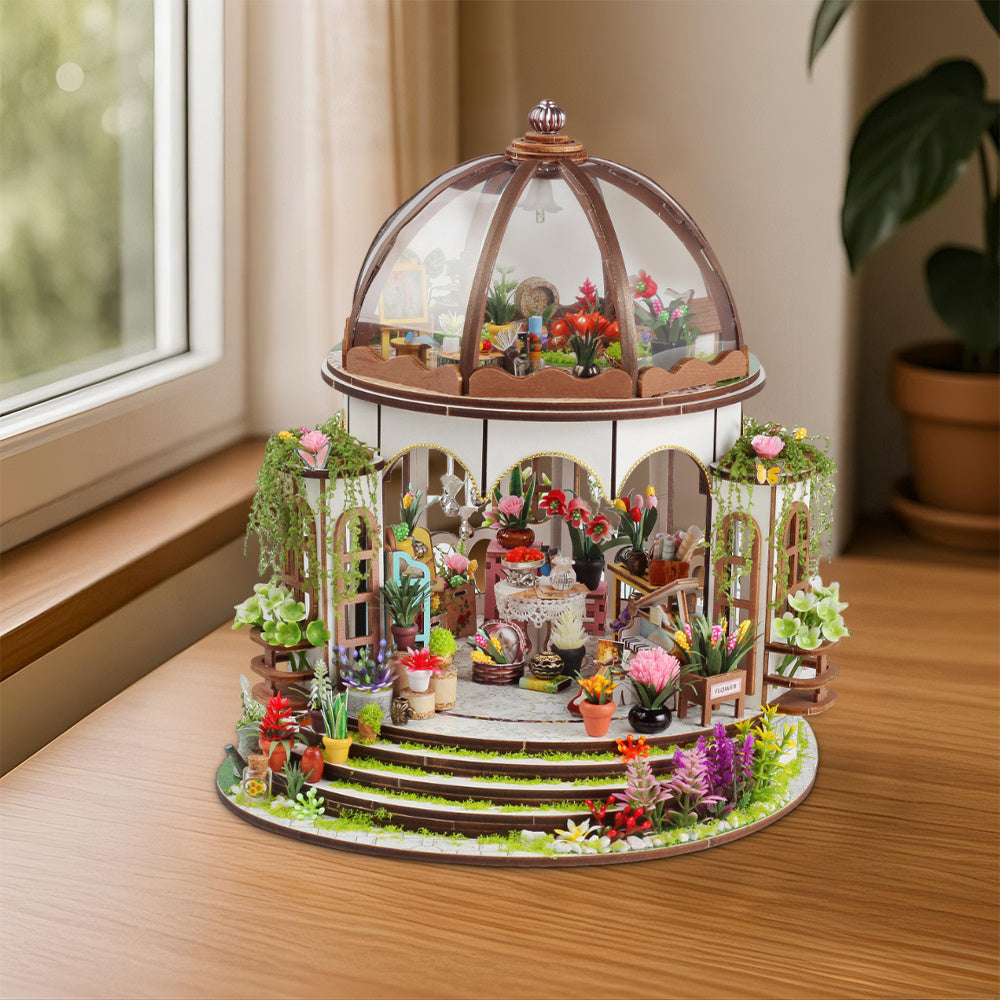 DIY Miniature House Kit, Tiny House Hanging Garden with Furniture, DIY Dollhouse Miniature Kit for Teen, Mini House Building kit, 3D Wooden Craft Mini Model Kit,Birthday Gifts Home Decor