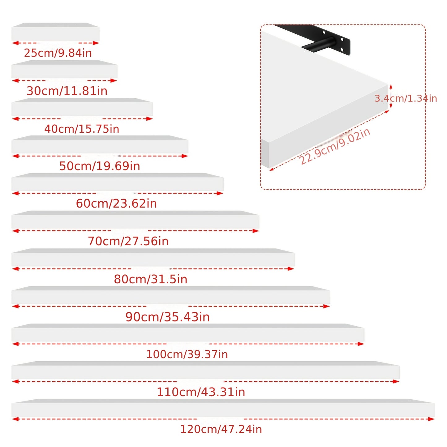 3pcs Wall Shelf Wall Shelf Book Shelf Shelves for Decoration Wall Shelves Made of MDF Wood