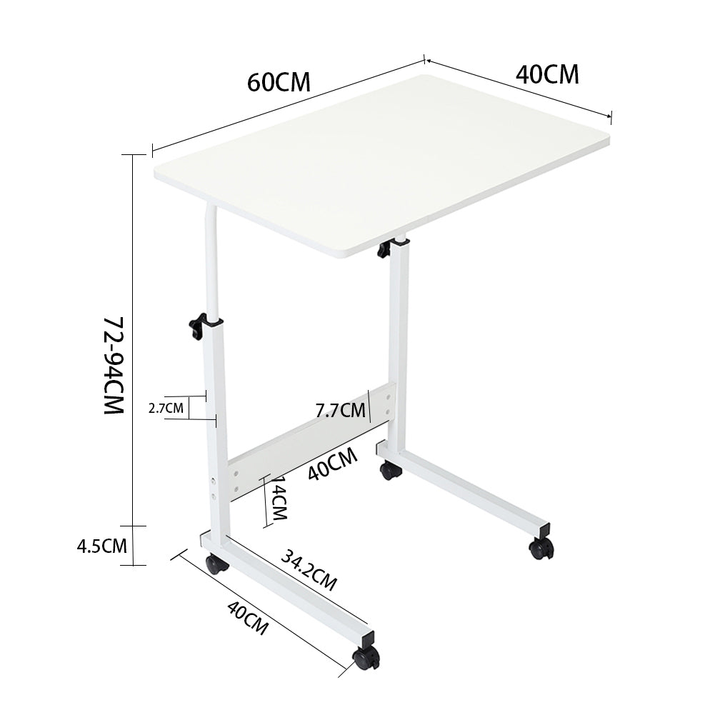 1PC Adjustable Computer Desk, Portable Desk for Bed & Sofa Use, 60x40cm Study Table with Height Adjustment 72-94cm, Sturdy Space-Saving Design, Home Office & Dorm Essential, Home Office Upgrade & Student Gift