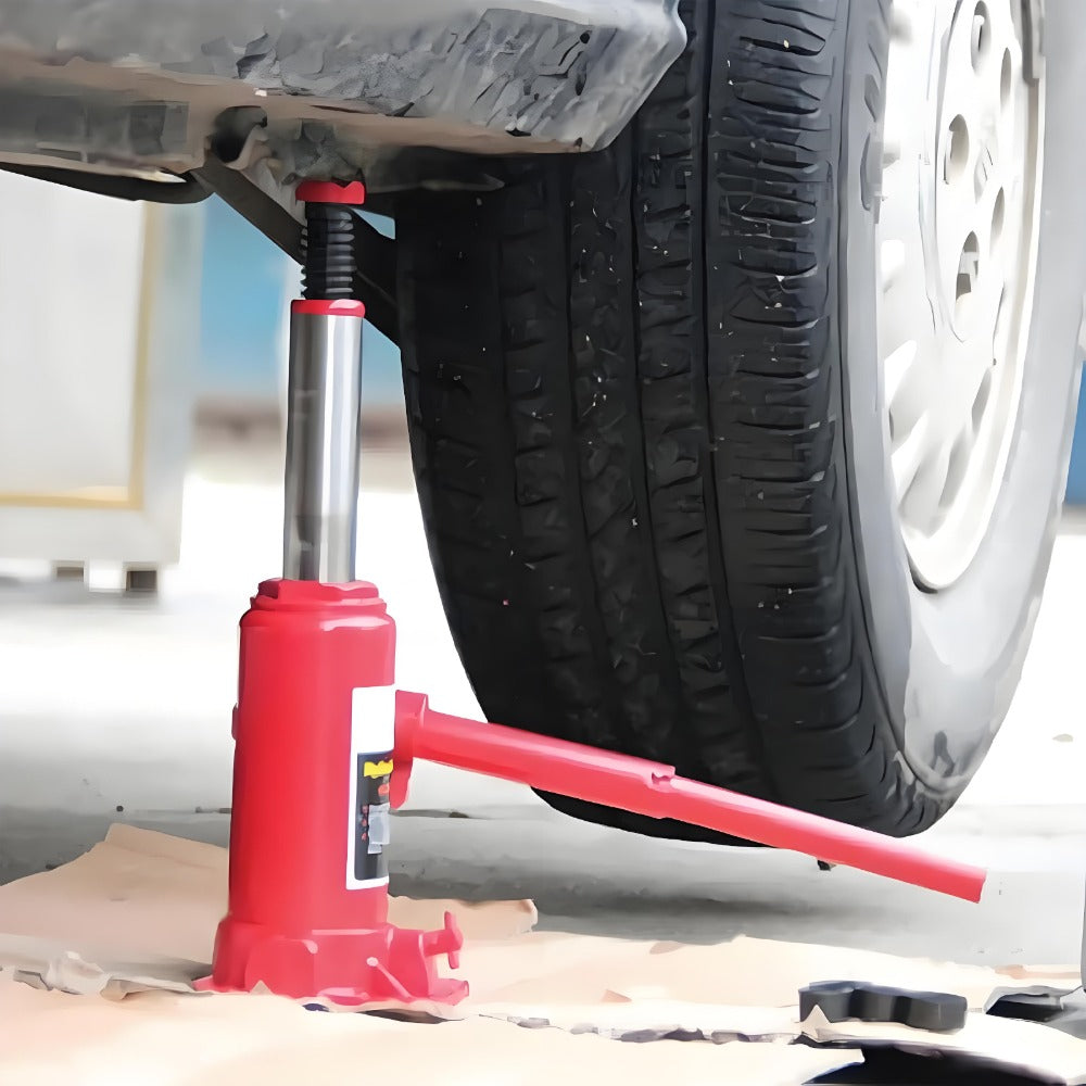 Bottle Hydraulic Jack 5Ton Portable Compact Car Lifter Heavy Hydraulic Lifting Equipment Car Jack Used for Repair and Replacement Compact Low Chassis Car Saloon On Road or in Garage