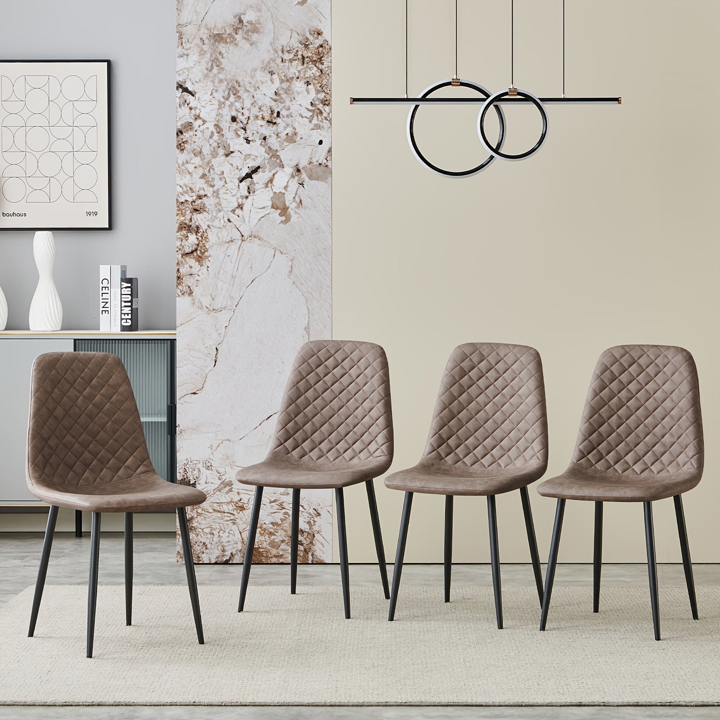 Velvet Dining Chairs Set of 2 or 4 – Upholstered Fabric Seat with Metal Legs, 40x44.5x84cm, 120kg Capacity, Modern Dining Room & Living Room Side Chairs, 16 Colours