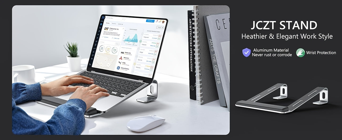 JOMAA Ergonomic Laptop Stand Aluminum Alloy Laptop Stand Aluminum Portable Laptop Stand for 25.4-43.18 cm Laptops