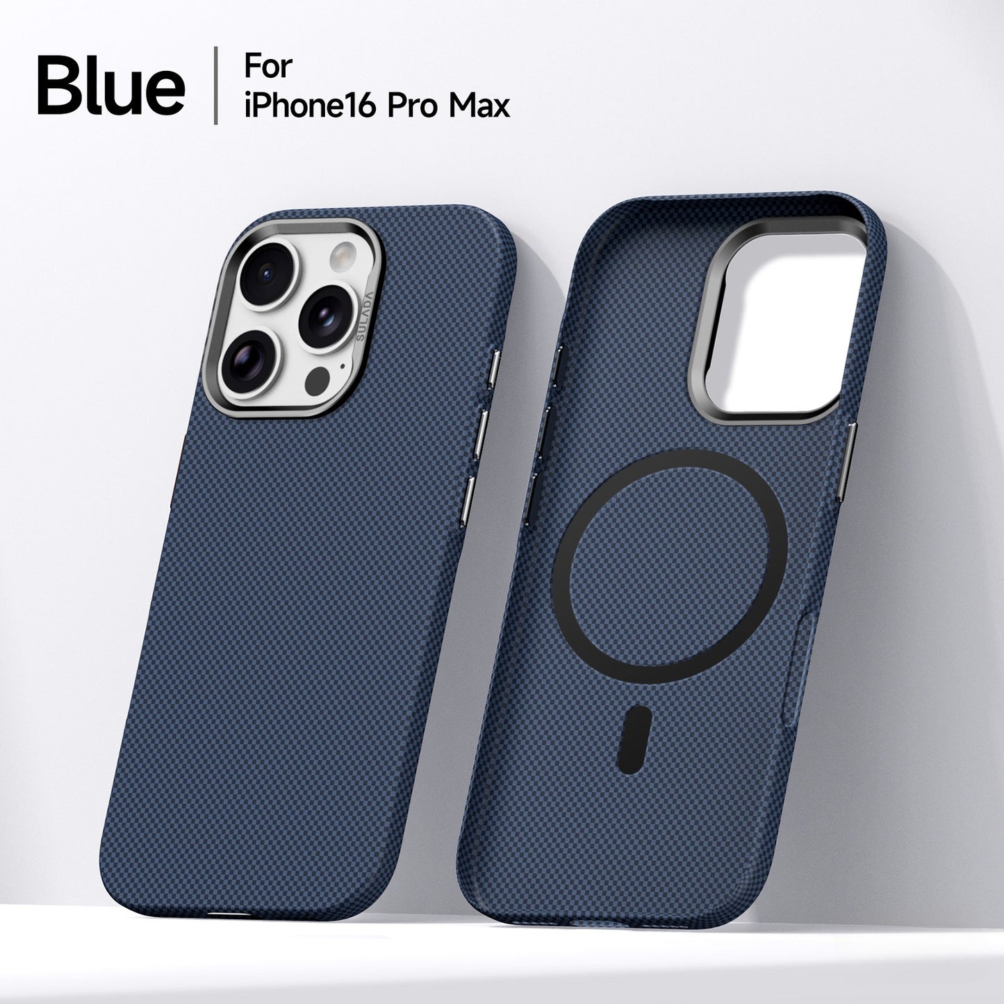 Phone Case: New Magnetic Ultra-thin Kevlar Phone Case Compatible with iPhone 17 Pro Max Fine Grid Pattern Anti-drop Lens Protection Protective Cover