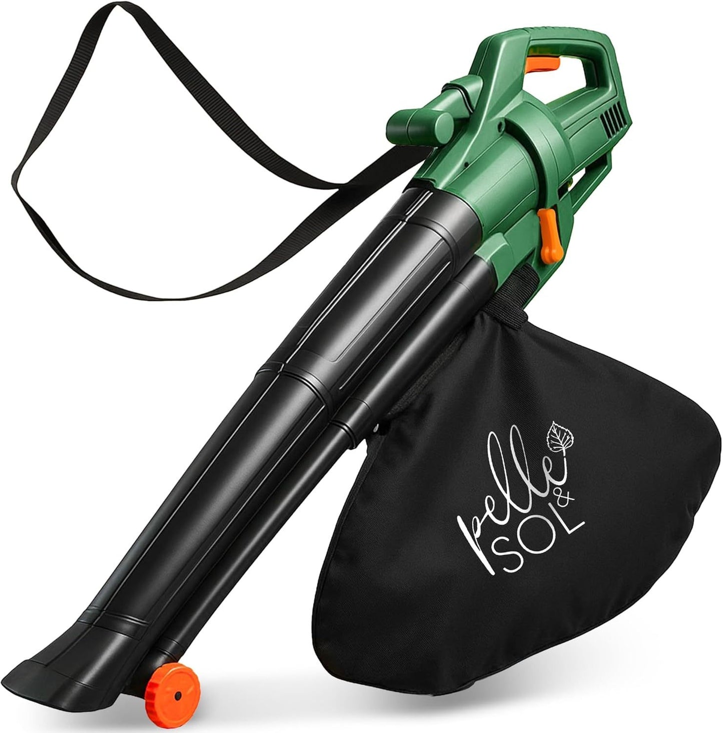 3300W Corded 3-in-1 Leaf Blower Vacuum Mulcher with 45L Bag, 12m Cable & Wheels for Garden Yard Patio