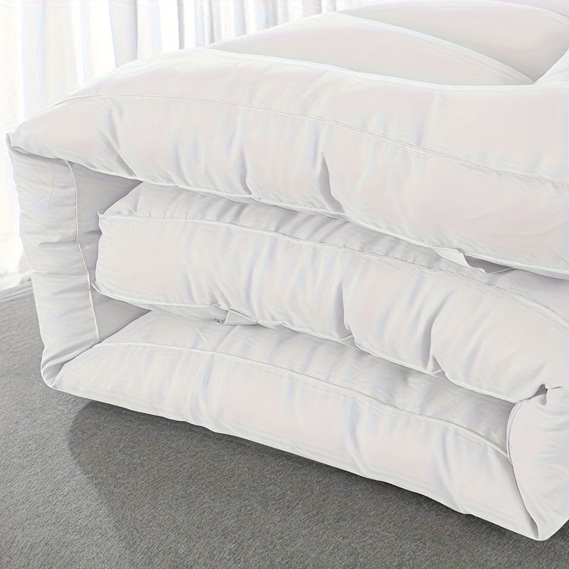 10cm Hotel Quality Mattress Topper 4 Inch Deep Filling, Super Soft with Elasticated Straps In Single, Small Double (4ft), Double, King, Super King UK Bed Size, Local Warehouse