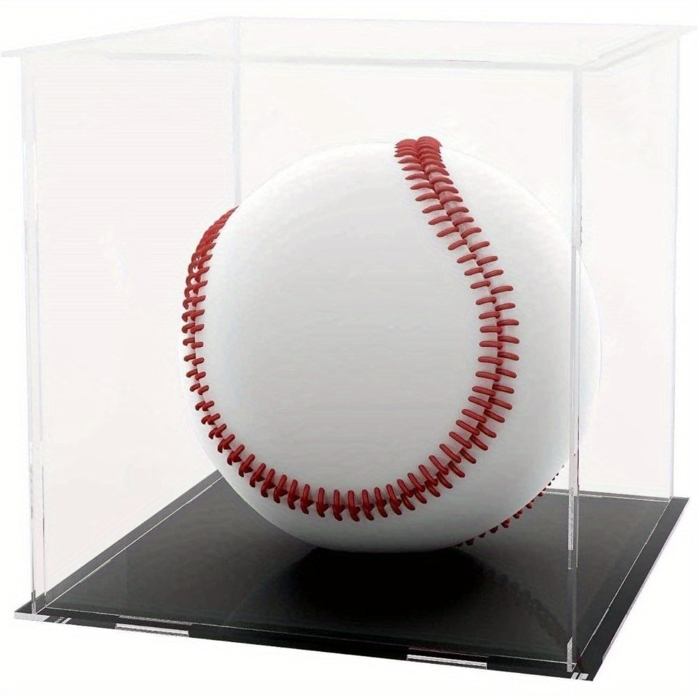 30x30x30cm Acrylic Display Case Clear Collectibles Model Display Shelf with Black Base for Toys Minifigures Collectibles