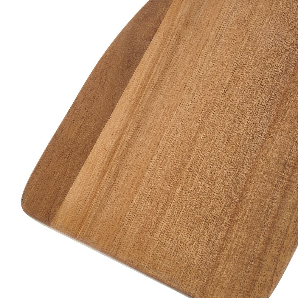 Set of 2 Acacia Wood Slicing Boards - Safety Cheese Charcuterie Board, Durable Kitchen Cutting Boards Fruit Board Serving Board for Food Preparation, Curved Edges & Hanging Holes, Food Safe Wood Material, Perfect for Couples And Home Chefs