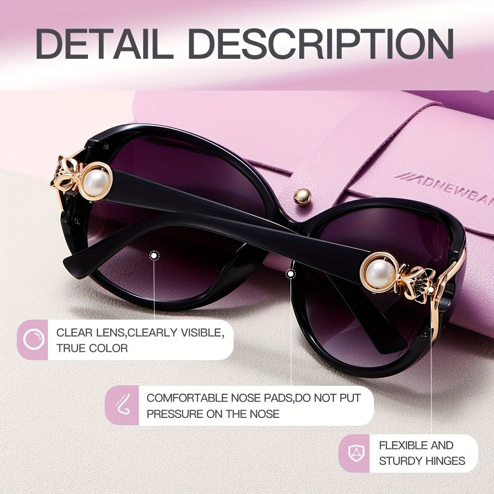 ADNEWBANU High-Quality Fashionable Women, Fashionable Pearl Fox Head Frame Design, Essential Additions for And Photography, Vintage Eyewear | High-Quality