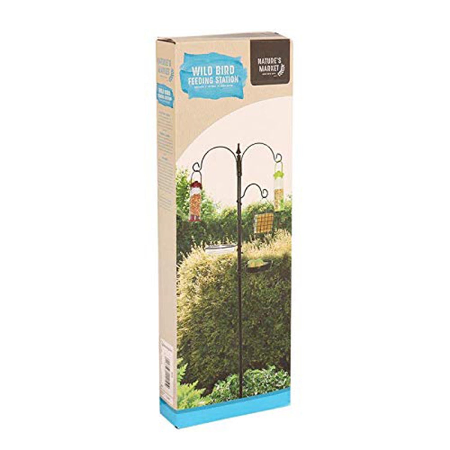 Bird Feeding Station with 3 Brackets | Includes Water & Mesh Dish | Stylish Garden Bird Feeder Stand