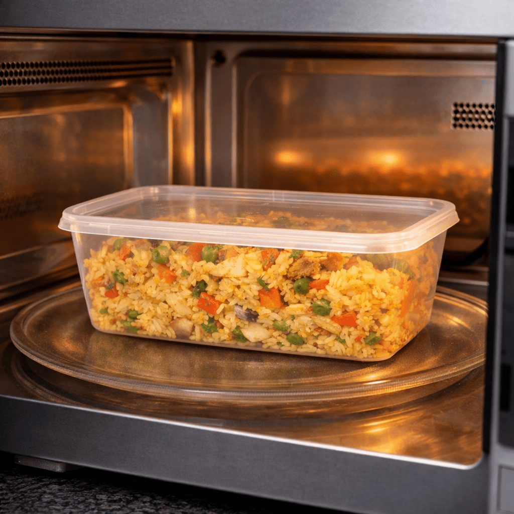 650ml Plastic Food Containers with Lids – Reusable Meal Prep & Takeaway Boxes, Microwave & Freezer Safe Storage for Home, Kitchen & Catering Use, Kitchen or Commercial Use, Pack of 50 Clear