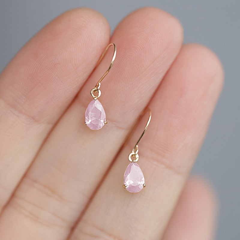 Handmade Earrings, Anti-Allergic, S925 Silver, French Palace Noble, Easy, Light Luxury, Classic, Water Drop, Temperament, Versatile Ear Hooks