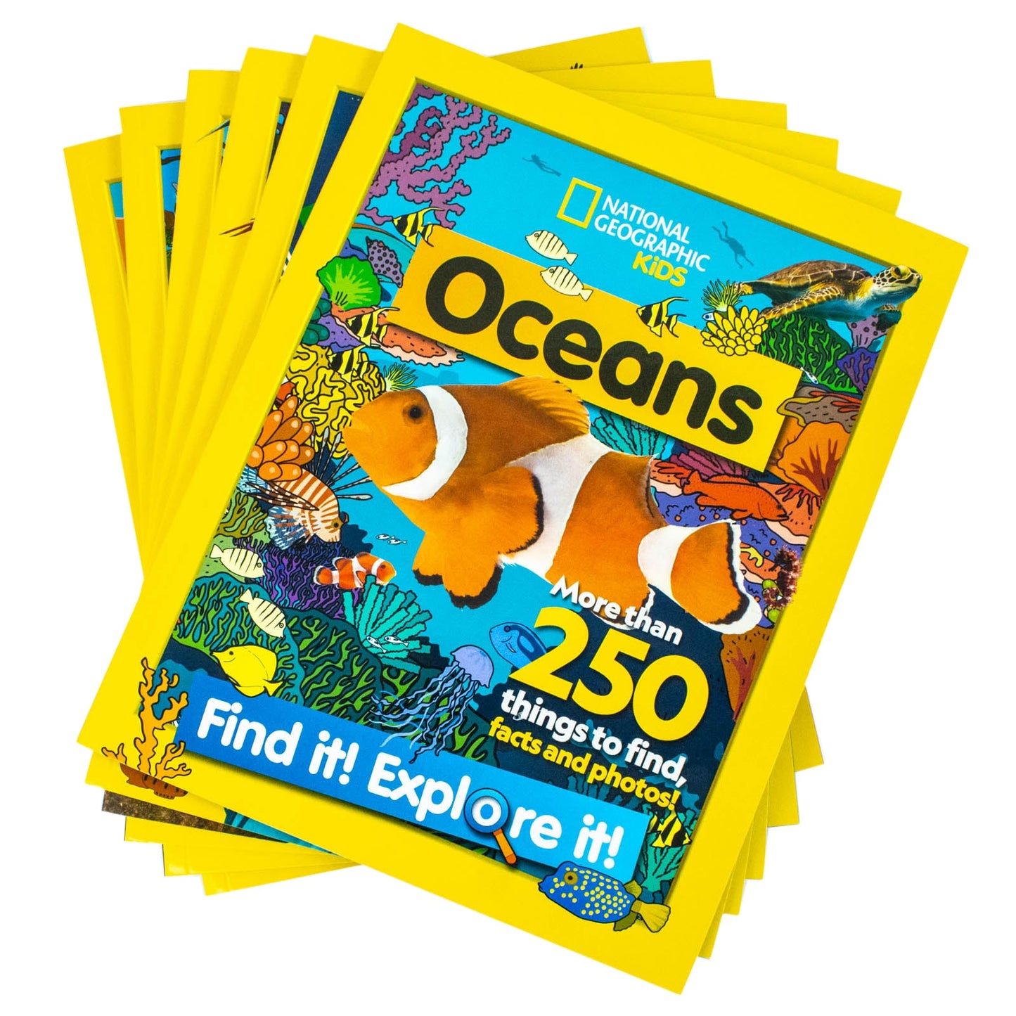 National Geographic Kids Find it! Explore it! 6 Books Collection Set (Animals, Oceans, History, Insects, Around the World & Dinosaurs) ( More Than 250 Things to find, Facts and Photos!)