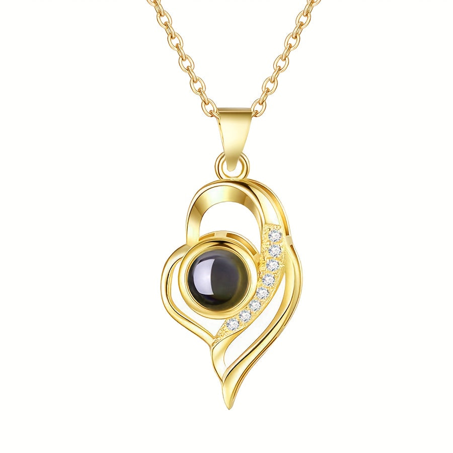 Custom Color Photo Projection Necklace with Cloud Pendant - Romantic Gift for Mom, Girlfriend, Wife on Valentine's Day, Mother's Day, Christmas - 2025 New Accessory