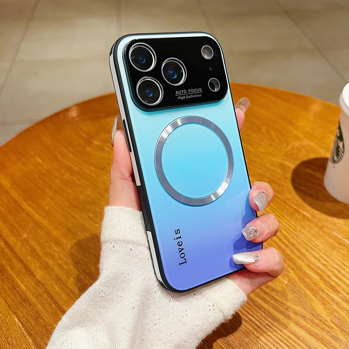 Phone Case - High-End Gradient Color Magnetic Glass Phone Case for Large Windows, Compatible with Iphone 17, 16, And 15 Pro Max, Featuring Wireless Charging And Complete Shock Resistance