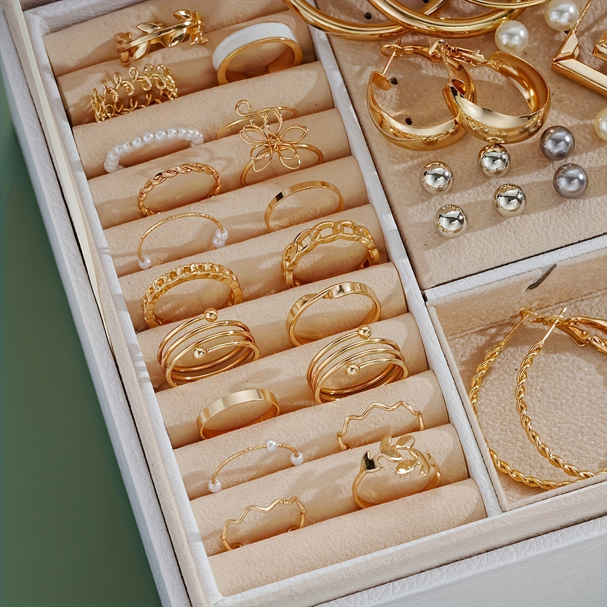 Elegant Retro - 86pcs Earrings, Necklace, and Ring Set - Multi-Layer Jewelry Combo for Women's Daily Wear or Gifting on Mother’s Day & Valentine’s Day (No Box Included)