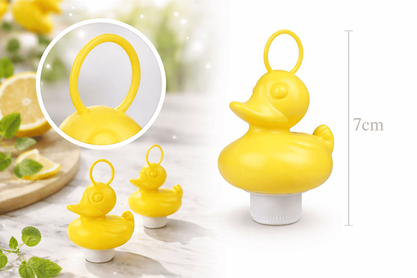Plastic Weighted Ducks with Hooks, 7 cm, Yellow (Pack of 20) - Ducks Fishing Game Set, Duck Bath Set, Bath Toys, Best for Kids