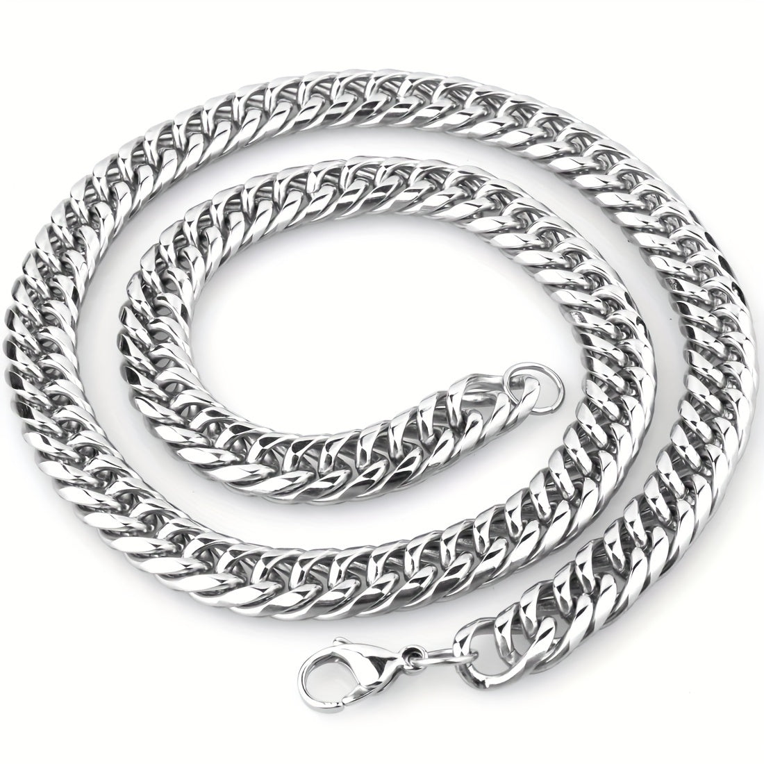 19Mm High Quality 316 316 Stainless Steel Heavy Necklace Men'S Curb Cuban Chain Necklace