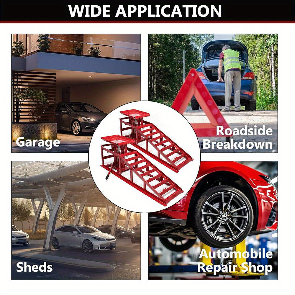 4Ton 2pcs Car Ramps Heavy Duty Garage Vehicle Ramps Ramp