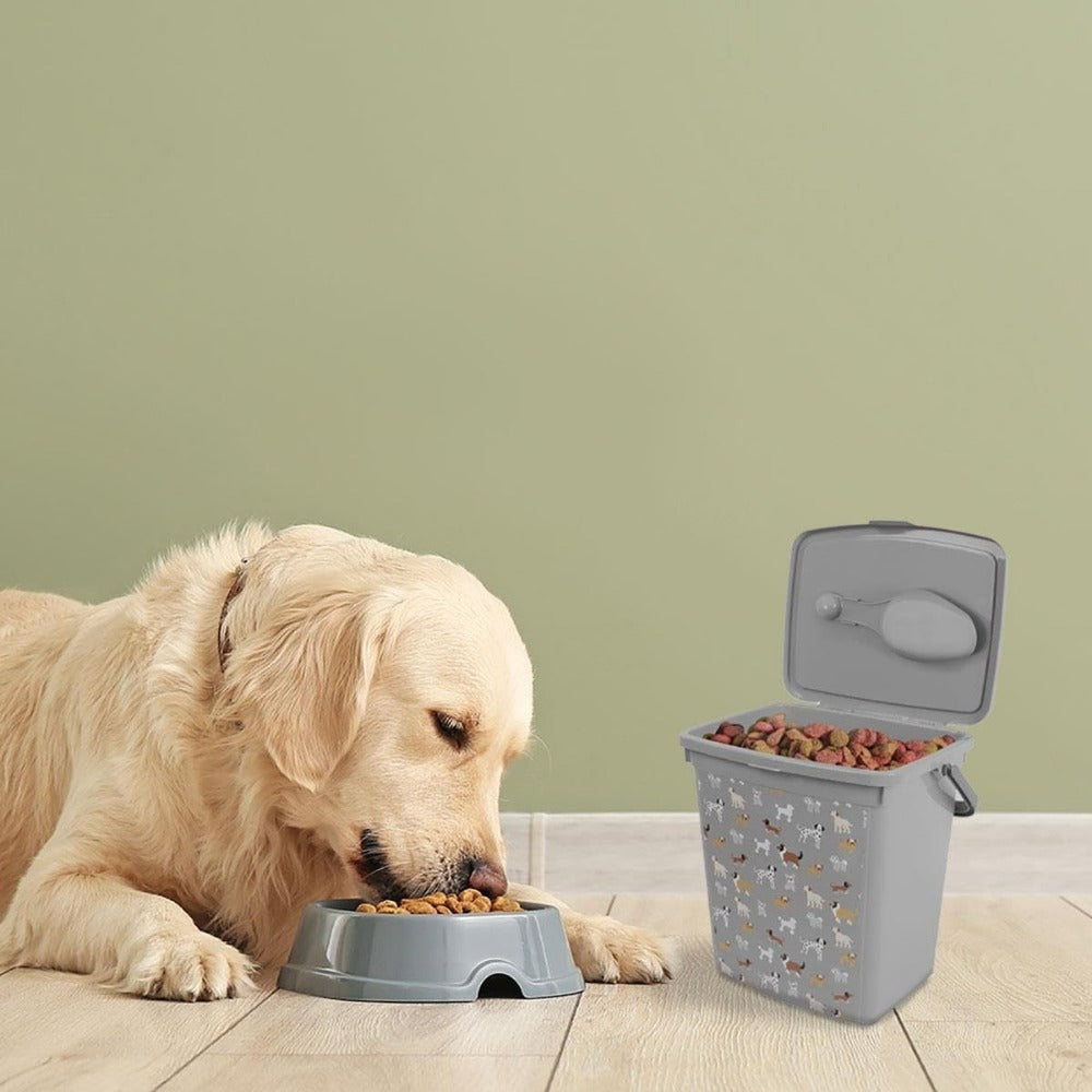 6L Pet Food Storage Container with Lid – Airtight Dry Dog & Cat Treat Box, Kitchen Organiser for Kibble & Biscuits, Compact Cupboard Canister, Pack of 1