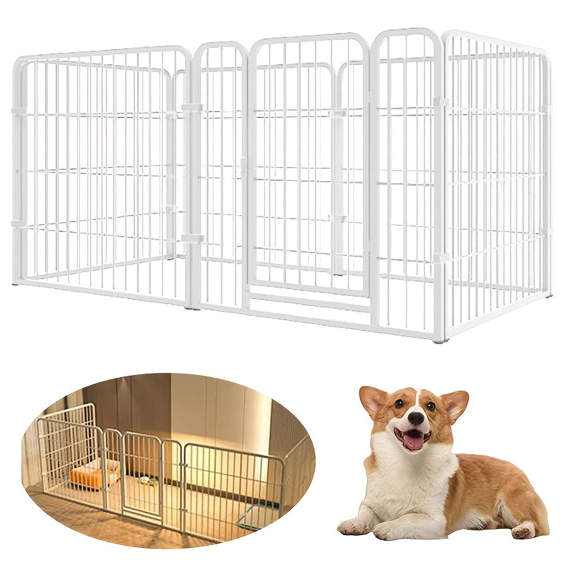 6 Panels Dog Pen | Pet Puppy Playpen Metal Exercise Play Fence for Indoor and Outdoor Use