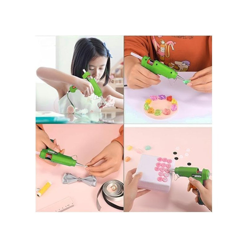 20W Trigger Hot Melt Glue Gun Electric Trigger Adhesive Hobby Craft Tool UK Plug Hot Glue Gun UK Plug Mini Heats Up Glue Gun for Crafts, Hobby, Home Repairs, Fabric, Wood, Glass, Card, ON-Off Switch for DIY Arts