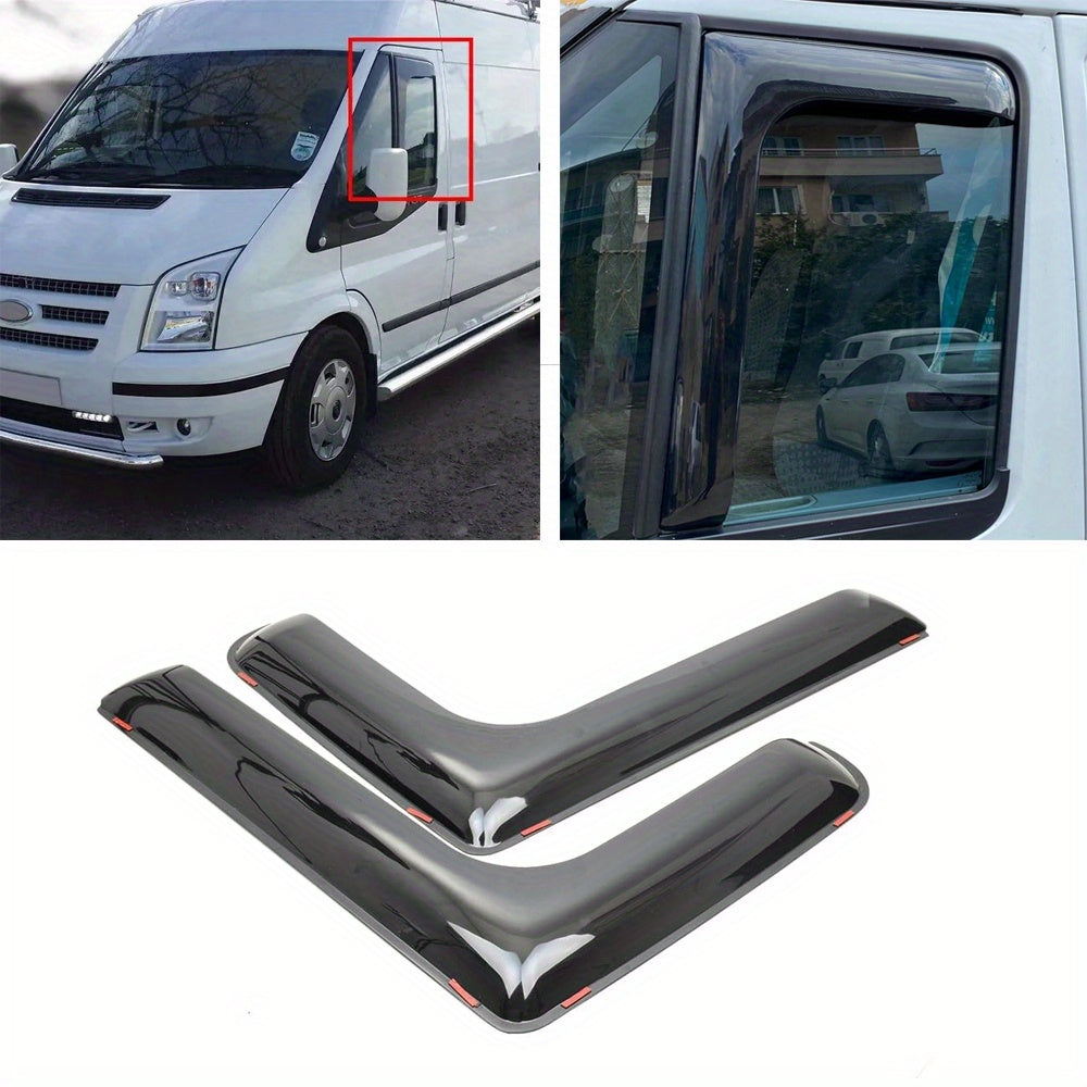 2pcs Front Wind Rain Smoke Deflectors L Shape Left Right for Ford Transit Mk6 Mk7 2000-2013