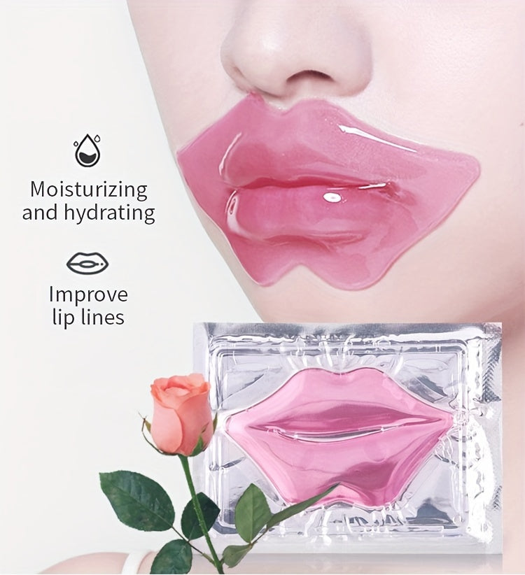 30pcs Hyaluronic acid Pink Lip Mask Patch for Hydrated Lips, Moisturizing And Hydrating Anti-Dry Lip Care & & Lip Sleeping & Lip Nourishes & Lip Mother Gifts Set Gifts for Women
