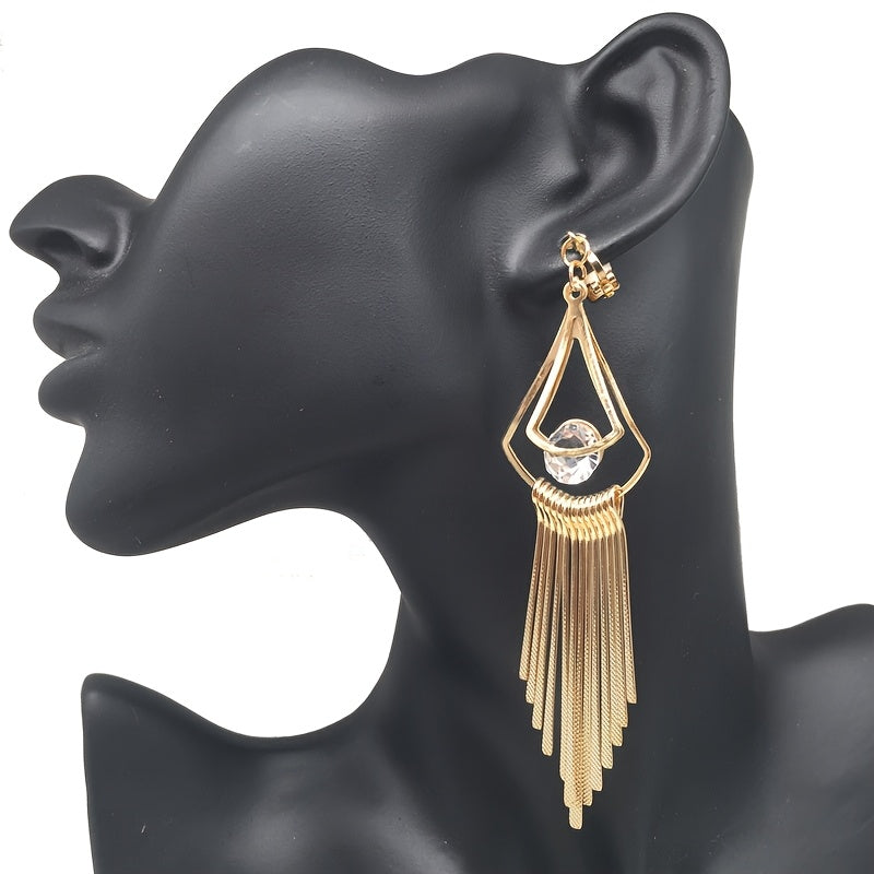 10 Pairs/lot Men's Jewelry Set Fashion and Elegant Cubic Synthetic Zirconia Multi-layer Pendant Tassels Earrings Butterfly Leaf Geometric Shape Exaggerated Bold Hollow Design Suitable for Gatherings Leisure Parties Gift Mixed Layered Women's Earrings Whol