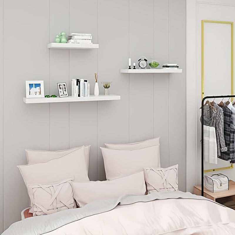 1pc Wall Shelf Volato Wall Shelf Free-floating High-gloss Black Floating Shelf CD DVD Shelf Bookshelf Wooden Board