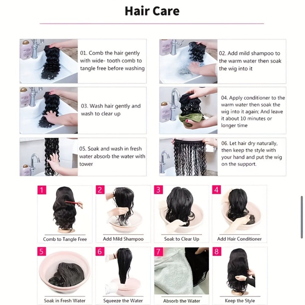 Glueless Human Hair Wig 200% Density 5x5 HD Lace Body Wave – Pre-Plucked Pre-Cut Ready to Wear Wig for Beginners, 3-Second Easy Application, Natural Black Lace Closure Wig