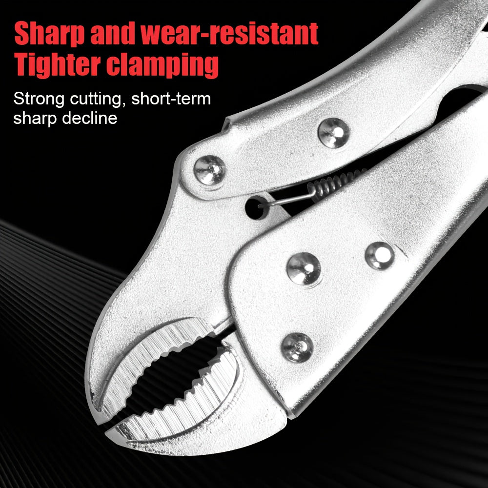 5pcs Set of Pliers, Locking Pliers Set(with Box), C-shaped Square-mouth Pliers, Used for Welding, Metal Bending, Woodworking, Ergonomic Handle, Household Repair Tool Set, Suitable for Cars, Ships, Household Appliances, Etc.