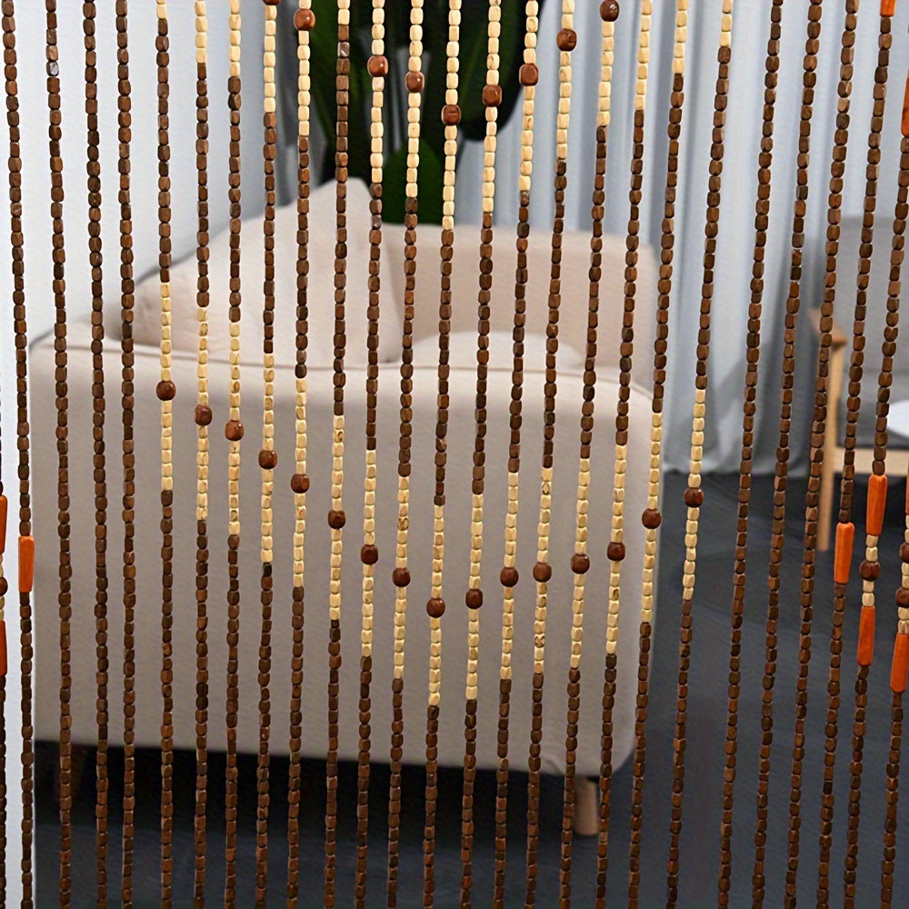 27 Beaded Wood Beaded Door Curtain Screen Room Divider Hanging Door Curtain Home Decoration