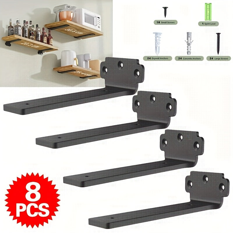 Sturdy Metal Brackets for Black Floating Shelves