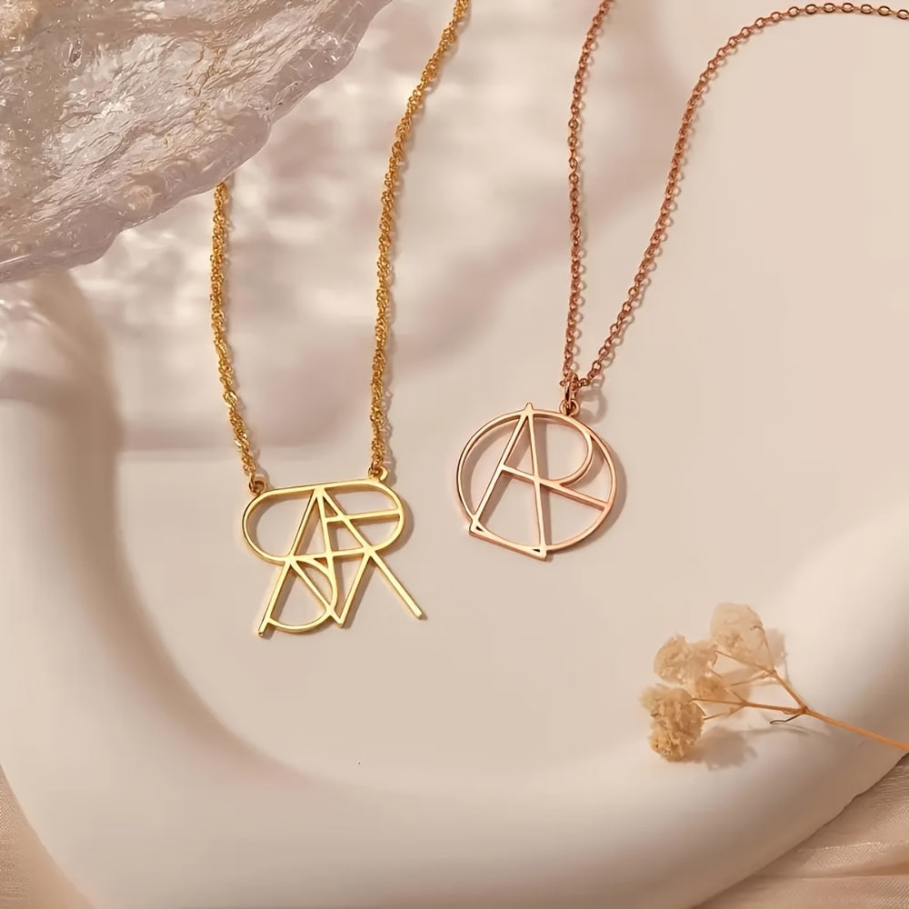 Personalized Stainless Steel Name Necklace, Custom Name Pendant, Unique Creative Gift for Holidays and Thanksgiving