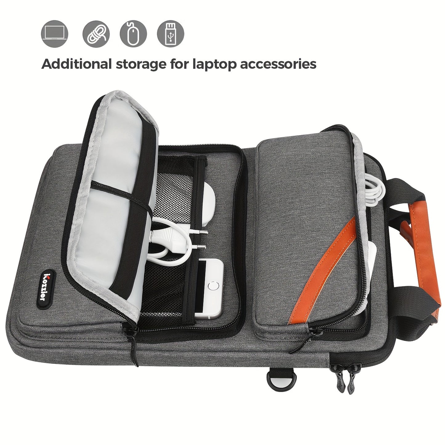 Vertical laptop bag, tablet bag, laptop inner bag, shoulder bag-33.78cm