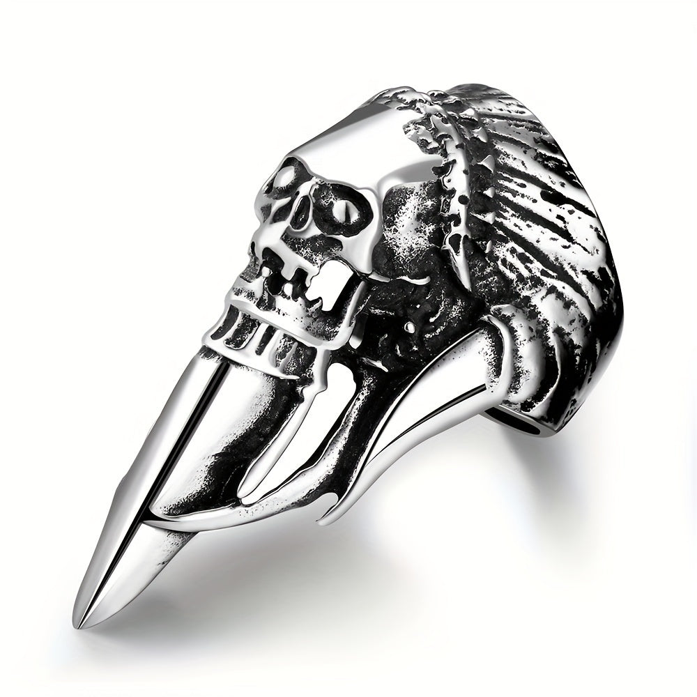 European and N Personality Exaggerated Claw Stainless Steel for Man Punk Ring
