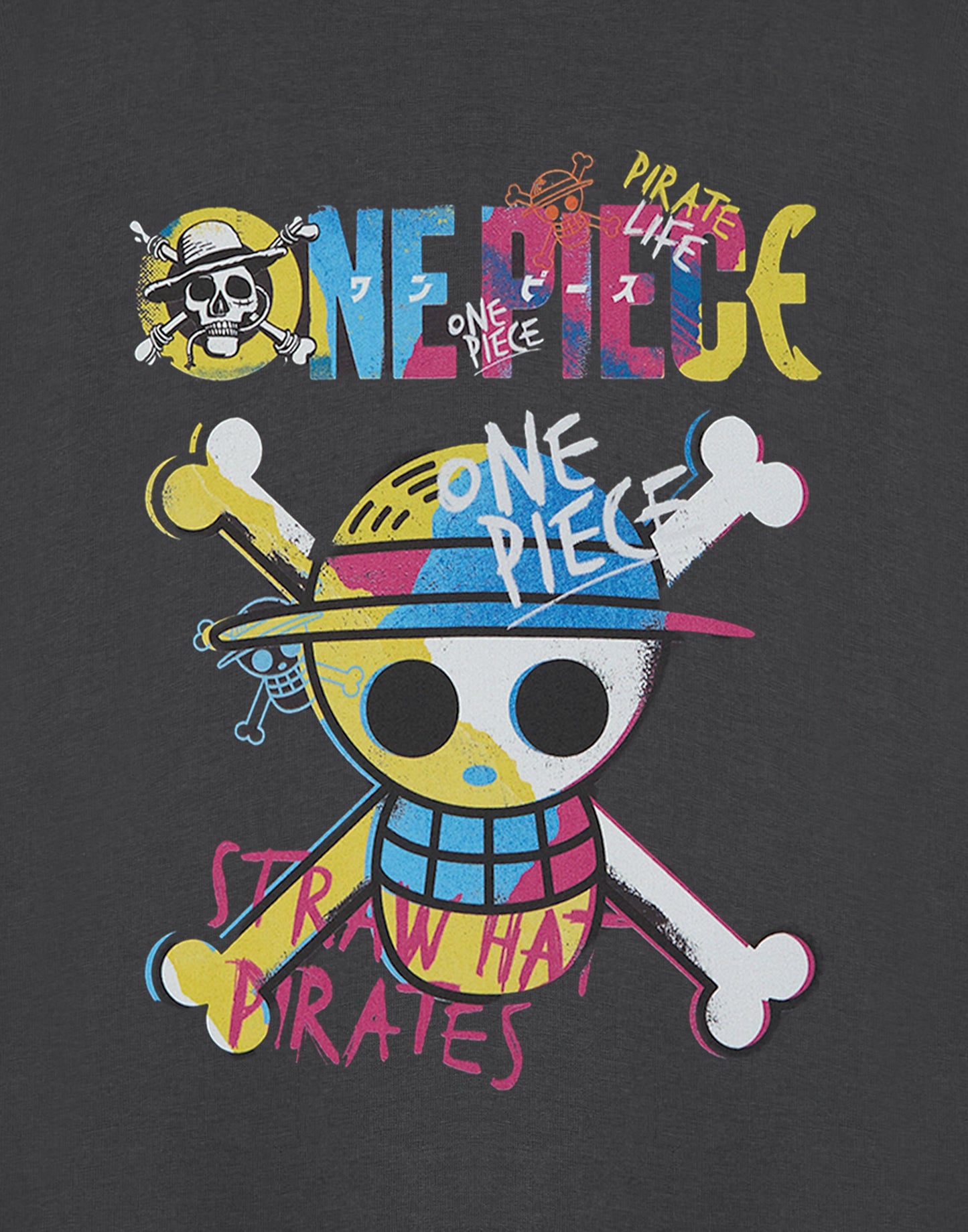 One Piece Pirate Life Boys Grey Short-Sleeved T-Shirt | Pirate Graphic Tee for Kids | Pirate Ship Adventure Theme Top Gift | Childrens Nautical Apparel | Boys Pirate Life Merchandise