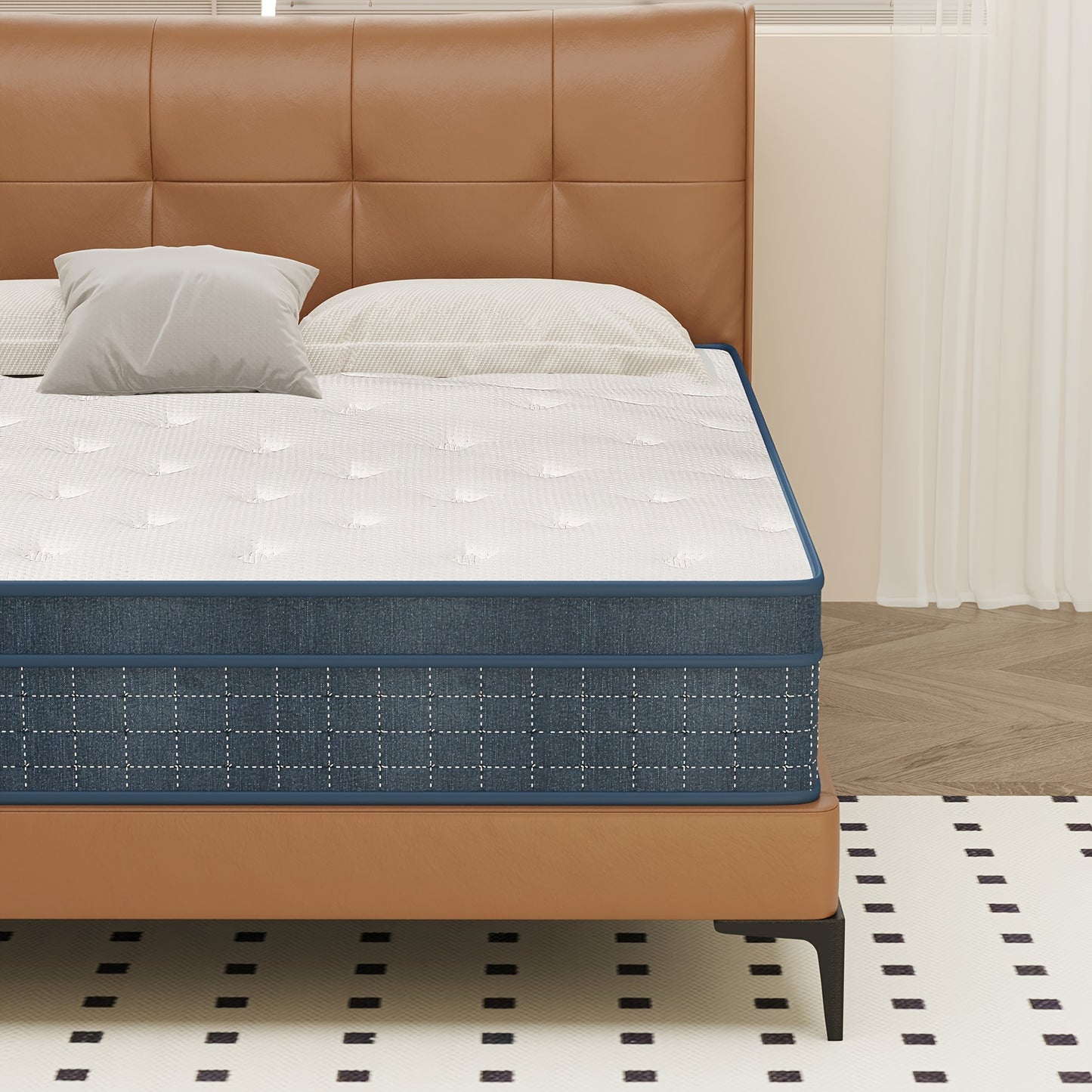 26cm Premium Hybrid Mattress – Individual Pocket Springs & 7-Zone Gel Foam, Medium Firm, Motion Isolation | Single Small Double King | Free UK Delivery