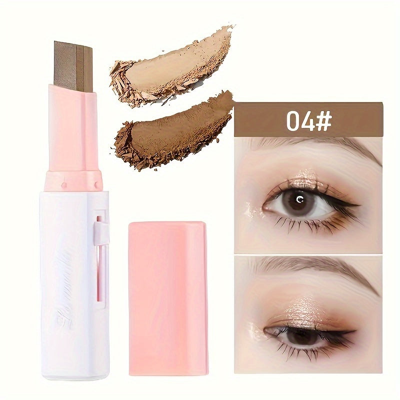 Plant Squalane Formula 6pcs Dual-Tone Pearlescent Eyeshadow Sticks - Waterproof, Sweatproof & Smudge-Proof With Long-Lasting Colorfastness - Essential Makeup For On-The-Go, with Plant Squalane
