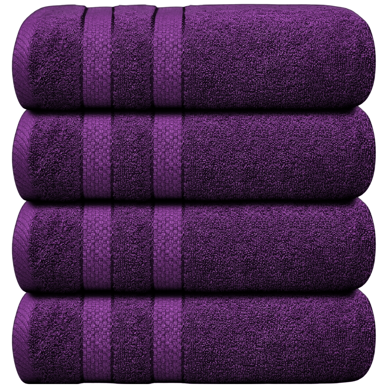 4 X Large Jumbo Bath Towels 100% Egyptian Cotton -75 x 150 cm- Soft Quick Dry Hotel Spa Big Bathroom Towels Set
