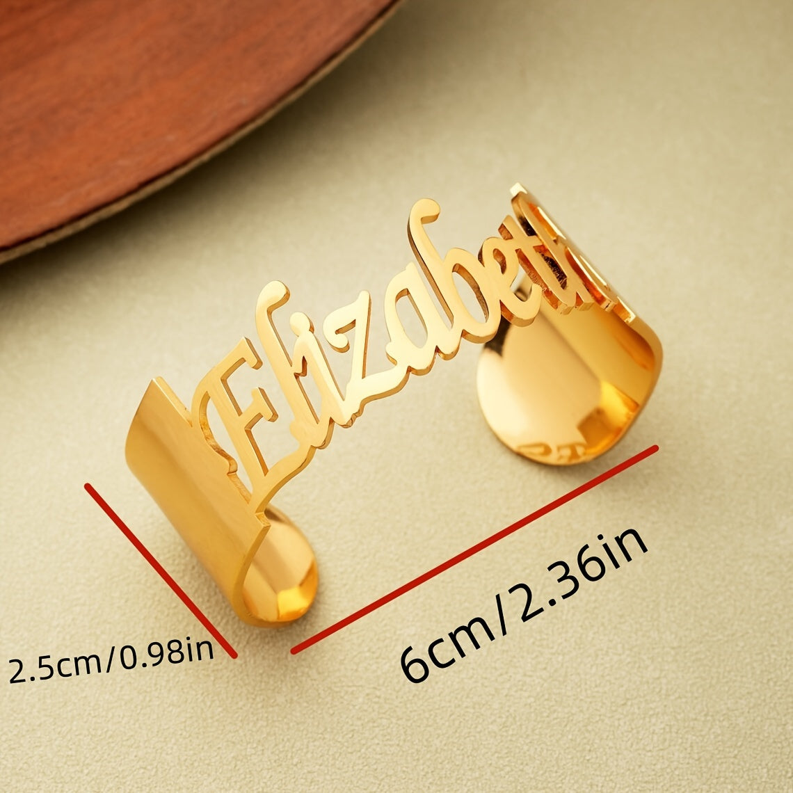Custom Name Bracelet Personalized Letter Wide Bangle Women's Fashion Jewelry Stainless Steel
