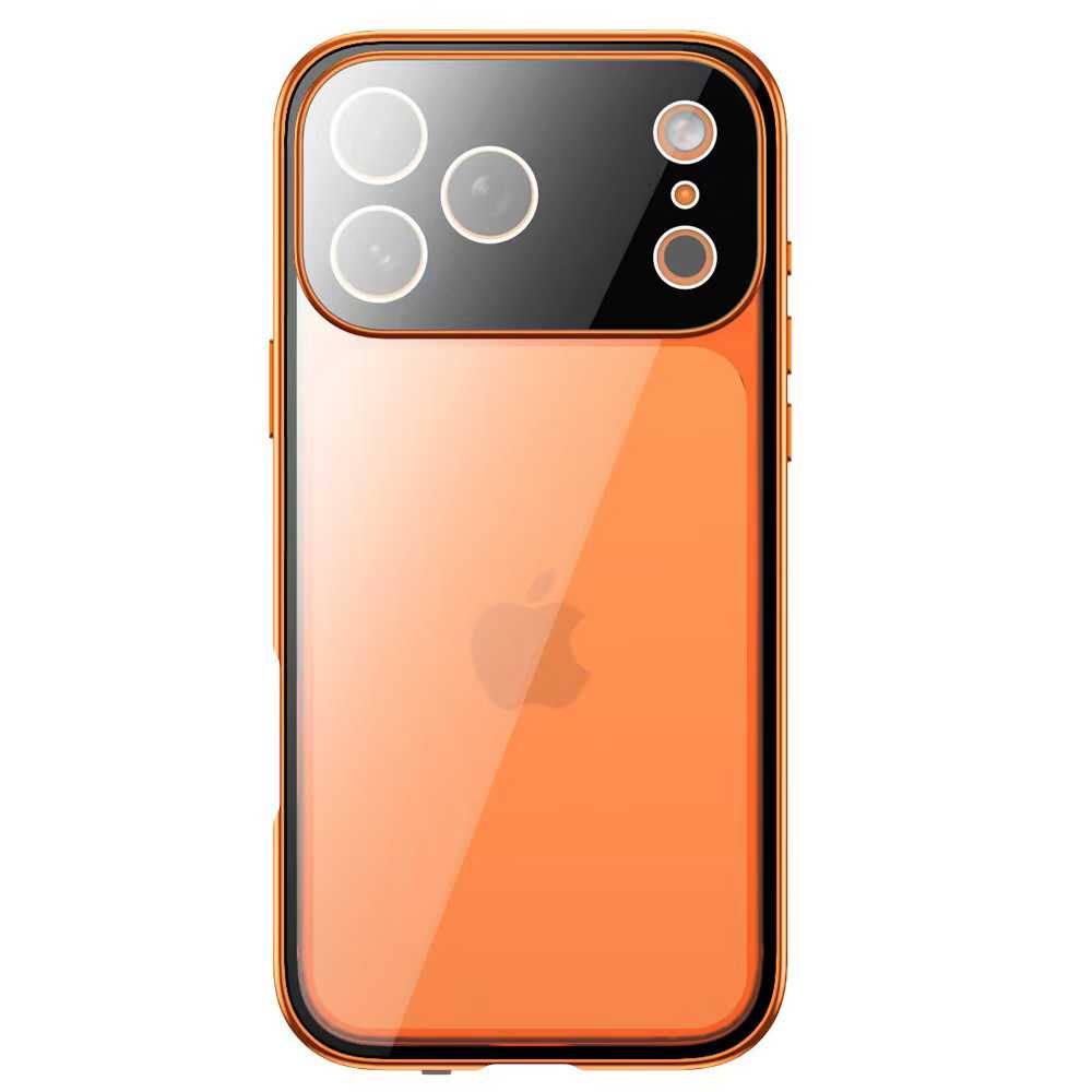 Phone Case - Magnetic HD Phone Case for Iphone 17 Pro Max with Tempered Glass Screen Protector Aluminum Alloy Frame Double-Sided Thickened Glass Enhanced Protection