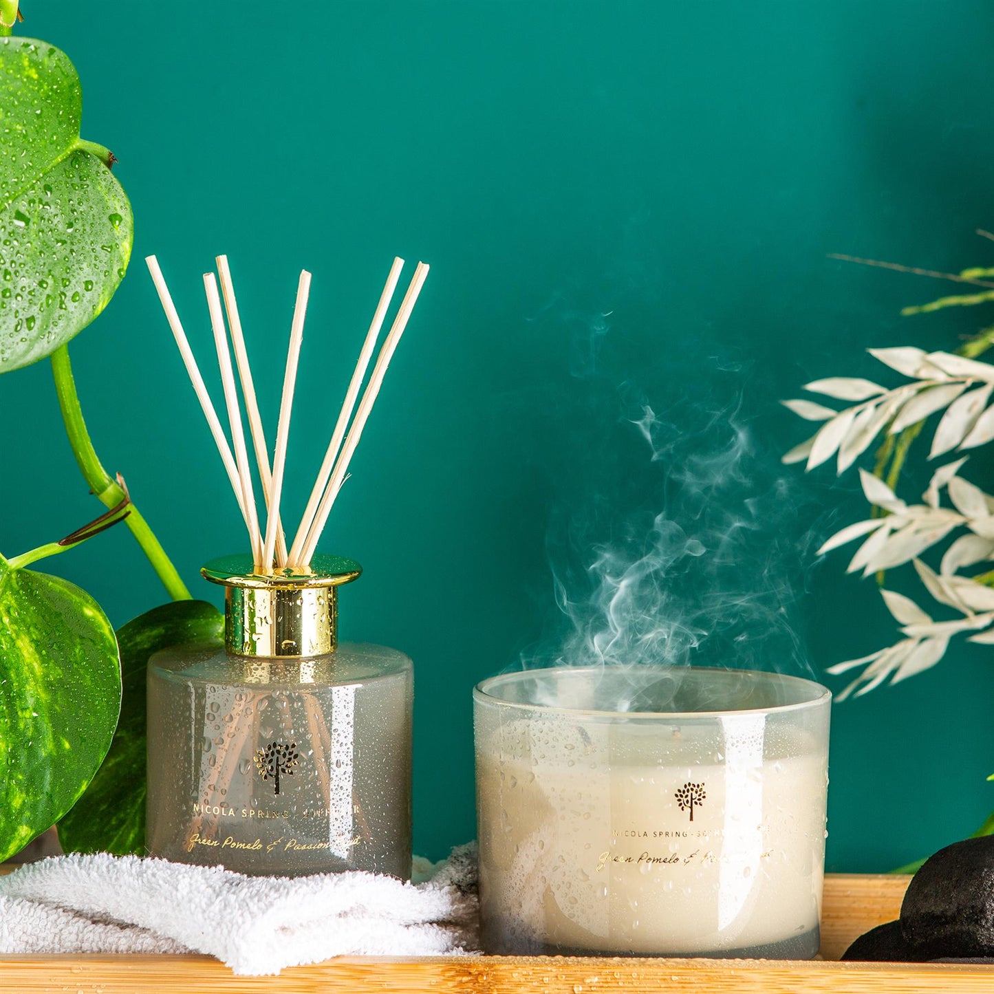 Nicola Spring Scented Candle - 130g/350g - Natural Soy Wax Candles Relaxing Fragrance Gift Set Aromatherapy Candle